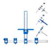 Blue Woodworking Aid Tool Handle Punch Locator Cabinet Door Opener Set - 2