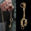 Gold Plated Skull Hand Game Cigarette Clip Electroplating Ring - 5