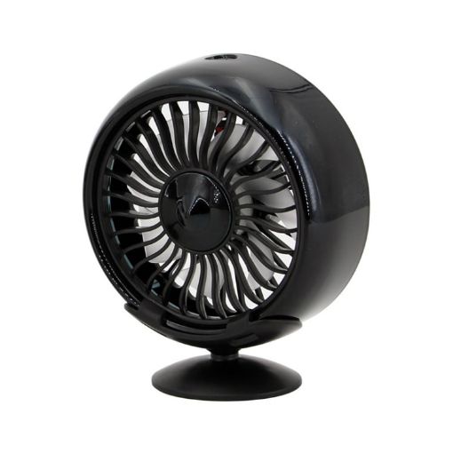 F102 Black Vehicle Dashboard USB Fan with Colorful Lights - 1