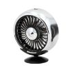 F102 Silver Vehicle Dashboard USB Fan with Colorful Lights - 1