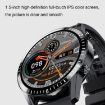 I9 1.5" Heart Rate/Blood Pressure/Blood Oxygen Watch - Black Steel - 4