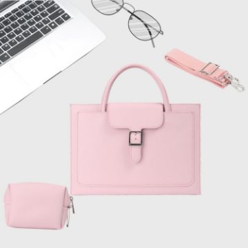 S176 13" Cherry Pink Waterproof Laptop Bag with Power Pack - 1