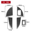 BMW X1 F48/X2 F39 RHD Door Storage Box Panel Stickers 5pcs Set Black - 3