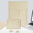S177 3 In 1 Leather Waterproof Laptop Liner Bag, 13" Apricot - 7