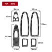 BMW X1 F48/X2 F39 Door Lift Sticker Set 6pcs Black with Small Holes - 3