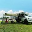 Beige Rear Mosquito Repellent Sun Protection Tent RV Canopy Awning - 6
