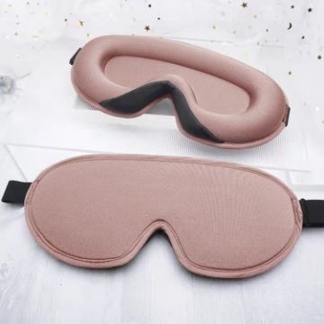 3D Breathable Hollow Sleep Eye Mask - Champagne Color - 1