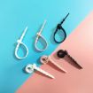 Fishbone Silicone Cable Tie Organizer - 3 Sets, 20pcs/Set, Five Colors - 3