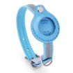 XS Blue PU Collar for Airtag Tracker - Protective Pet Cover - 1