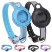 Airtag Tracker Protective Cover Pet Collar, M Size, Black PU Material - 2