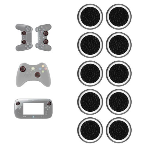 Luminous Silicone Button Caps for PS5/PS4/PS3/ONE/360/PRO/X/S - 10 PCS - 1