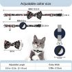 Blue Anti-Lost Pet Collar with Bow & Bell for AirTag - 3