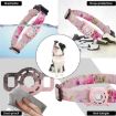 Ethnic Geometric Print Pet Collar for AirTag, Size M, Blue - 5
