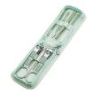 7-Piece Green Stainless Steel Nail Clipper & Art Tool Set - 1