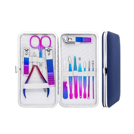 Stainless Steel Beauty Nail Clipper Set - 12 PCS Trimming Kit - 1