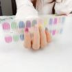 Shiny Onion Powder Waterproof Nail Sticker - 22 Fingers (ZX-3036) - 1