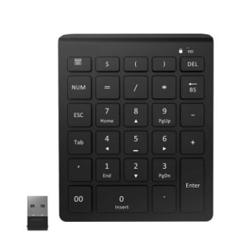 BT302 28-Key Mini Wireless Laptop Keyboard, 2.4G, Black - 1