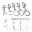 90mm Stainless Steel Swivel Single Hook Pet Leash Hook - 2