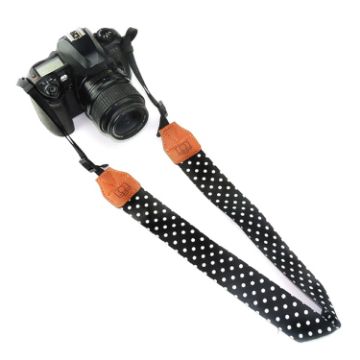 Retro Multi-color SLR Camera Shoulder Neck Strap - Black - 1