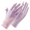 UV Resistant Ice Silk Cycling & Driving Gloves - Purple Pink, 1 Pair - 2