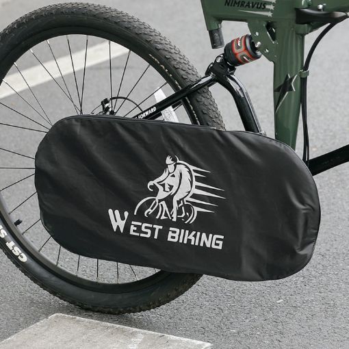 WEST BIKING Bicycle Dust Chain Cover Crankset Protector Black - 1