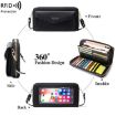 RFID Anti-theft Touch Screen Cross-Body Phone Bag Card Holder - Red Wine - 3