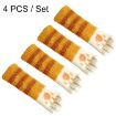 Double Knit Wear-Resisting Table Stool Leg Protective Cover Set (White) - 3