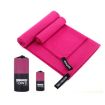 Quick Dry Microfiber Sports Towel 76x152cm - Rose Red with Mesh Bag - 1