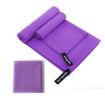 Quick Dry Microfiber Sports Towel 76x152cm with Bag - Purple - 1
