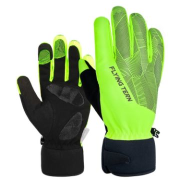 FLYING TERN 315 Windproof Warm Touch Screen Cycling Gloves XL Green - 1
