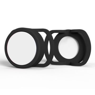 Anti-Lost Tracker Silicone Case for AirTag 24mm (Black+White) 2 PCS - 1