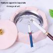 Pink Stainless Steel Liner Ashtray With Cover - Crown Home Decor - 4