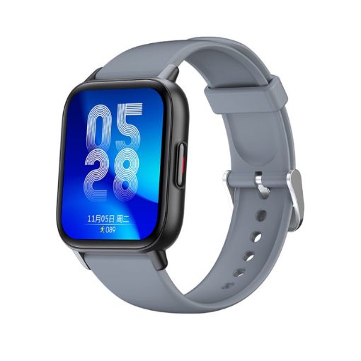 QS16Pro 1.69" Waterproof Smart Watch with Body Temp Detection, Silver Gray - 1