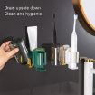 Wall Mounted Toothbrush Rack & Toothpaste Storage, Regular Black JM056 - 5