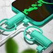 Soft Washable Silicone USB Cable Case 3 PCS for Apple - White - 7