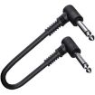 Electric Guitar Effect Line - Single Block Audio Instrument Cable, 30cm (Black) - 1
