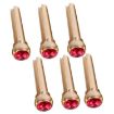 6PCS Red Big Diamond Pure Copper Guitar Caps Citrimine Style - 1