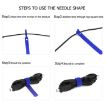 Needle Shape Self-adhesive Cable Organizer 50 PCS, 12x145mm, Green - 4