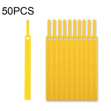 Needle Shape Self-adhesive Cable Organizer 50 PCS, 15x200mm, Yellow - 1