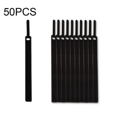 50 PCS Needle Shape Self-adhesive Cable Organizer Bundles Black 10x130mm - 1