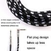 Guitar Connection Wire 0.5m Black White Noise Reduction Elbow Audio - 3