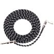 Guitar Connection Wire 1m Black White - Noise Reduction Elbow Audio - 1