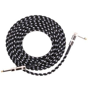 Guitar Connection Wire 1m Black White - Noise Reduction Elbow Audio - 1