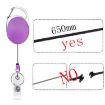 68cm Retractable Badge Reel Zinc Alloy ID Lanyard Holder (White) - 4