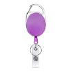 Purple 68cm Retractable Badge Reel Zinc Alloy ID Lanyard Name Tag Holder - 1