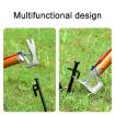 Multifunctional Tent Ground Nail Hammer for Outdoor Camping - Silver - 4