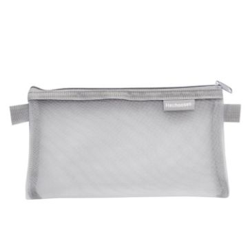 Hechooses D033 Transparent Mesh Exam Pen Bag, Square Style, Gray - 1