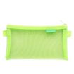 Transparent Mesh Exam Pen Bag - Hechooses D033, Square Style, Green - 1
