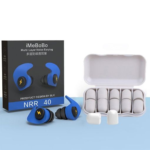 Soundproof Anti-noise Sleep Earplugs - Blue | Comfortable Ear Protection - 1