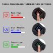 Gray Electric Heated Hand Warmer Muff - Cold Weather Thermal Glove Bag - 6